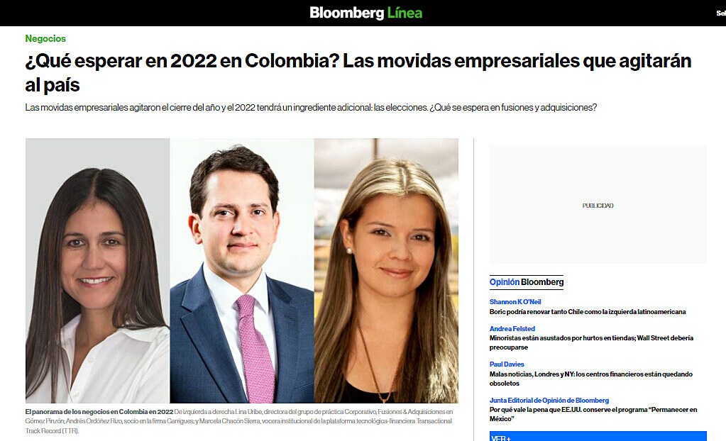 ¿Qué esperar en 2022 en Colombia? Las movidas empresariales que agitarán al país
